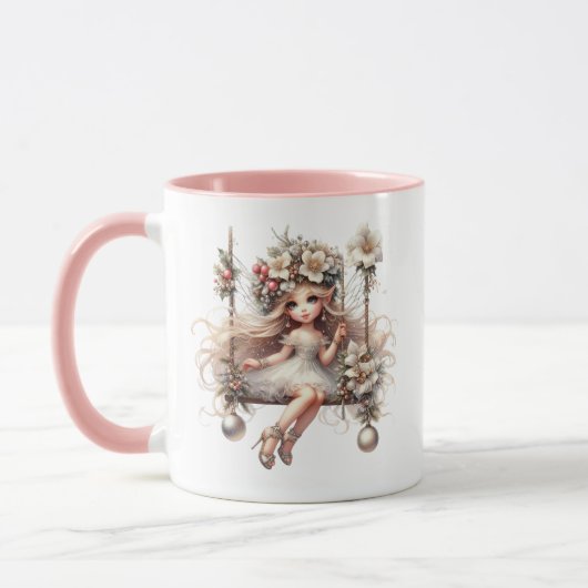 Mug Fée de Noël blanche (Gauche)