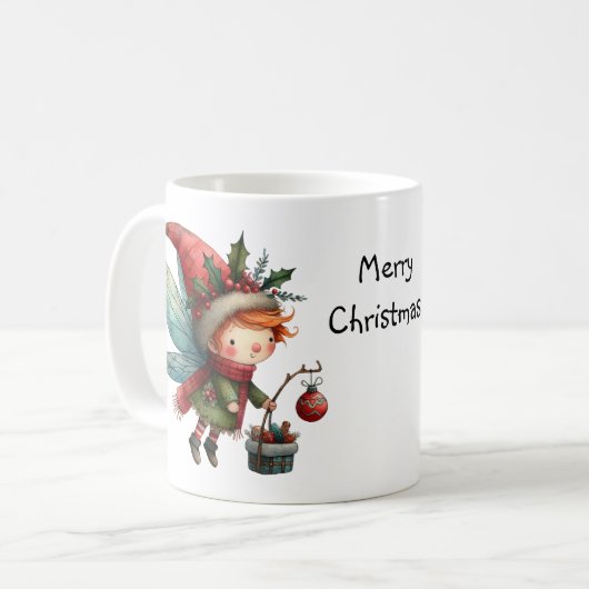 Mug Fée de Noël mignonne (Devant gauche)