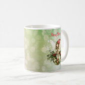 Mug Fée de Noël mignonne sur un ornement (Devant droit)