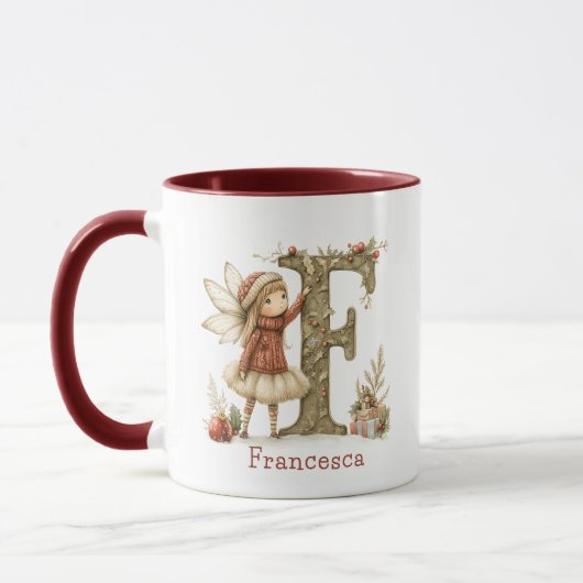 Mug Fée de Noël personnalisée (Gauche)