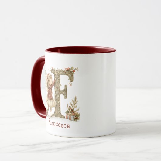 Mug Fée de Noël personnalisée (Devant gauche)
