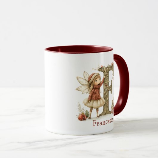 Mug Fée de Noël personnalisée (Devant droit)