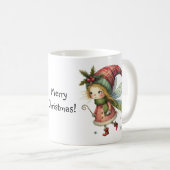 Mug Fée de Noël Whimsical avec Holly et Berries (Devant droit)