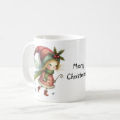 Mug Fée de Noël Whimsical avec Holly et Berries (Devant gauche)