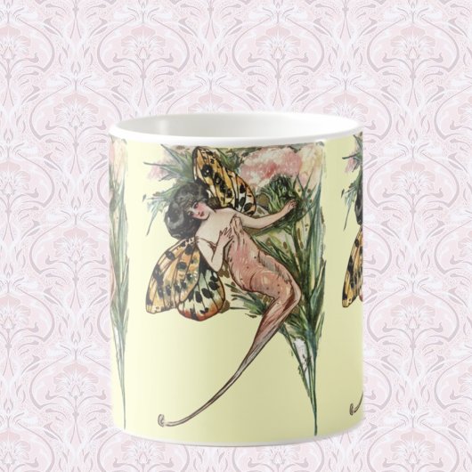 Mug Fée de papillon Art nouveau vintage