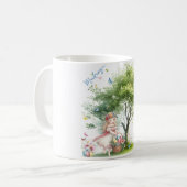 Mug Fée de printemps de Pâques à l'aquarelle (Devant gauche)