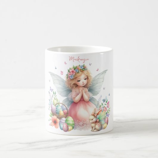Mug Fée de printemps de Pâques à l'aquarelle (Centre)