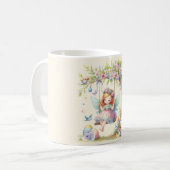 Mug Fée de printemps de Pâques à l'aquarelle (Devant gauche)