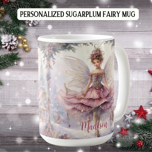 Mug Fée de sucre personnalisées et élégantes Noël