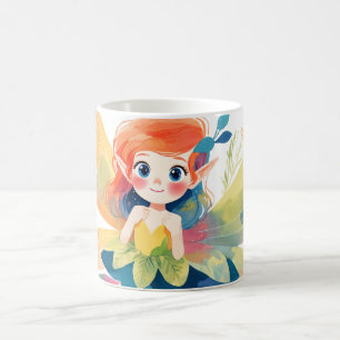 Mug Fée Fantaisiste dans un Jardin de Fleurs en Fleur