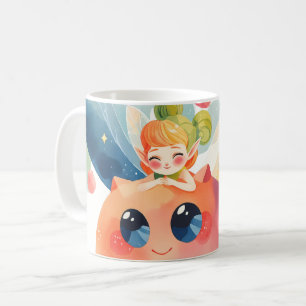 Mug Fée fantaisiste dans un jardin fleuri en fleurs
