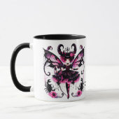Mug Fée gothique noire rose Scorpion Astrologie Zodiaq (Gauche)