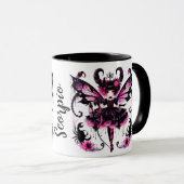 Mug Fée gothique noire rose Scorpion Astrologie Zodiaq (Devant droit)