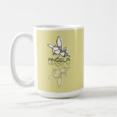 Mug Fée jaune reflet doodle nom personnalisé (Gauche)