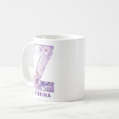 Mug Fée Lilac personnalisée Monogramme Z (Devant gauche)
