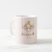 Mug Fée Rose Blush sur une Balançoire (Devant gauche)