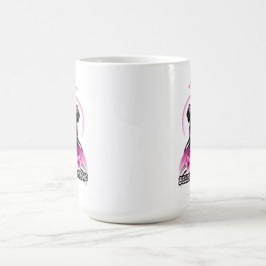 Mug Fée silhouette florale rose (Centre)