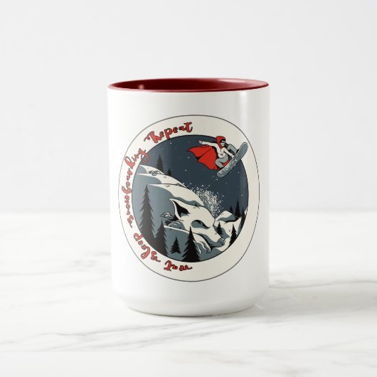 Mug Fée Snowboardeuse – Manger Dormir Snowboard Répéte (Centre)