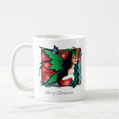 Mug Fée Solstice Rouge Vert Noël (Gauche)