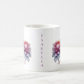 Mug Fée tenant une fleur surdimensionnée Personnalisée (Centre)