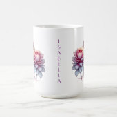 Mug Fée tenant une fleur surdimensionnée Personnalisée (Centre)