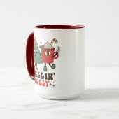 Mug Feelin' Jolly Fêtes de Noël Funny Retro (Devant gauche)