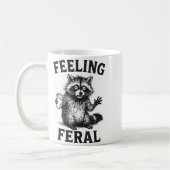 Mug Feeling Feral Raccoon Drink Coffee Funny Trash Pan (Gauche)