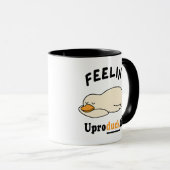 Mug Feeling Unproductive Funny Sleeping Duck Meme (Devant droit)
