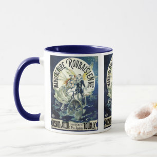 Mug Fées Art Nouveau vintage, Lune Pierrot