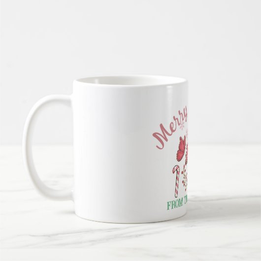 Mug Fées et champignons de Noël mignons (Gauche)