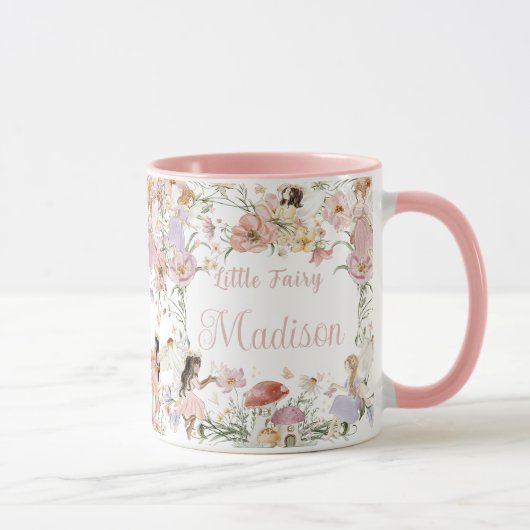 Mug Fées Whimsical Anniversaire Fleur Jardin prairie (Droite)