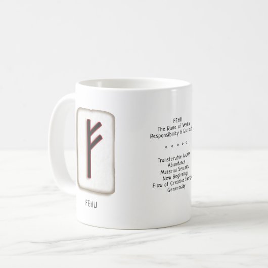 Mug Fehu RuneStone (Devant gauche)