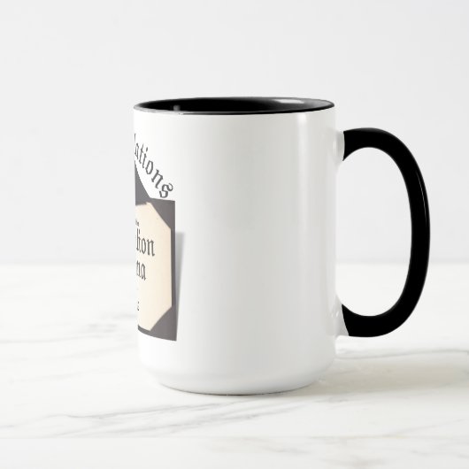 Mug Félicitation ! Certificat de fin de diplôme (Droite)