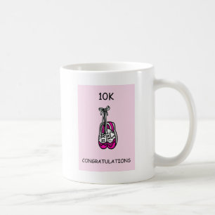 Mug félicitations 10K pour le coureur femelle