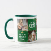 Mug Félicitations 2025 Graduate Photo Cadeau Vert (Gauche)