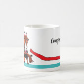 Mug Félicitations à la conception découpée de ruban (Centre)