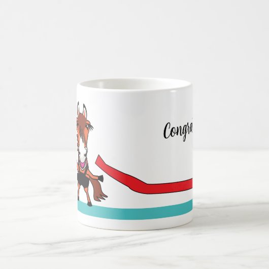 Mug Félicitations à la conception découpée de ruban (Centre)