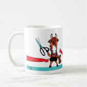 Mug Félicitations à la conception découpée de ruban (Gauche)