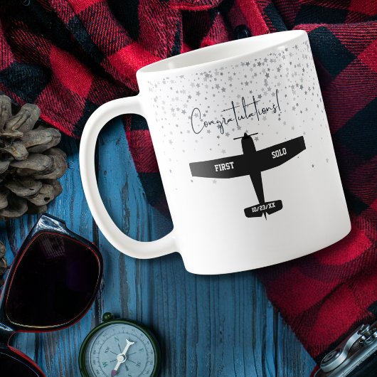 Mug Félicitations à l'élève pilote premier avion solo