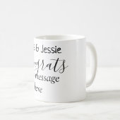 Mug Félicitations ajoutez un message de nom de mariage (Devant droit)
