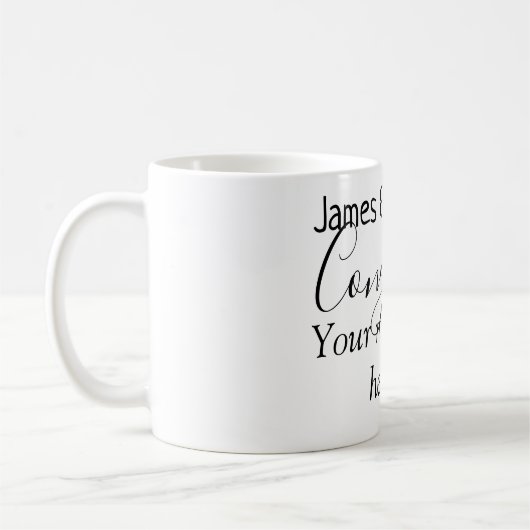 Mug Félicitations ajoutez un message de nom de mariage (Gauche)