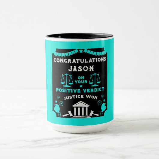 Mug Félicitations au verdict du tribunal (Centre)