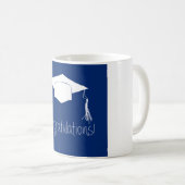 Mug Félicitations bleu et blanc (Devant droit)