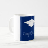 Mug Félicitations bleu et blanc (Devant gauche)