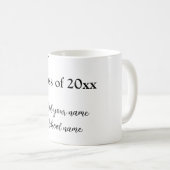 Mug Félicitations de graduation simples clas d'ajout m (Devant droit)