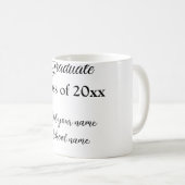 Mug Félicitations de graduation simples clas d'ajout m (Devant droit)