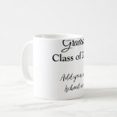 Mug Félicitations de graduation simples clas d'ajout m (Devant gauche)