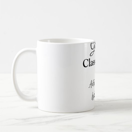 Mug Félicitations de graduation simples clas d'ajout m (Gauche)