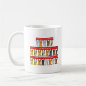 Mug Félicitations de maîtrise, chats de bande dessinée (Gauche)