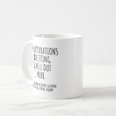 Mug Félicitations de sortir d'ici (Devant gauche)